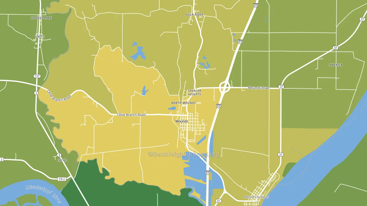 62964, IL block-group voter-turnout map