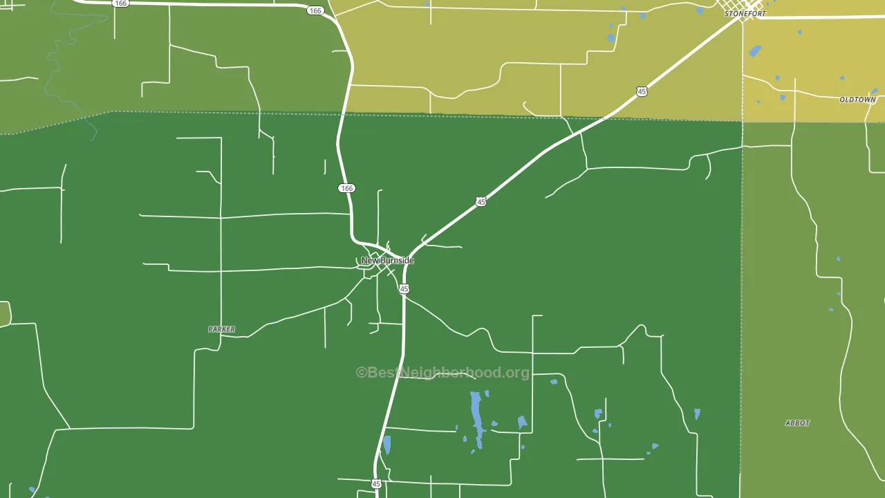 62967, IL block-group voter-turnout map