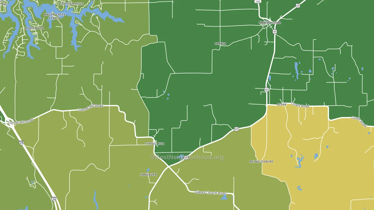 62972, IL block-group voter-turnout map