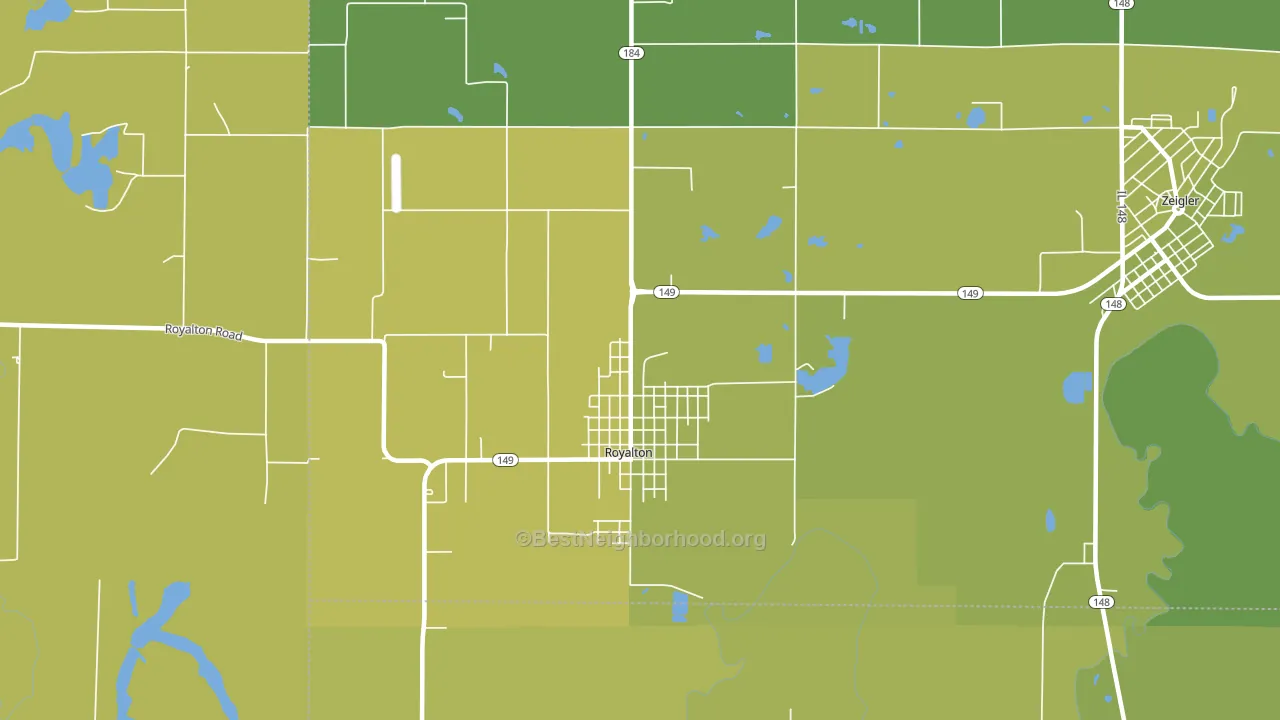 62983, IL block-group voter-turnout map