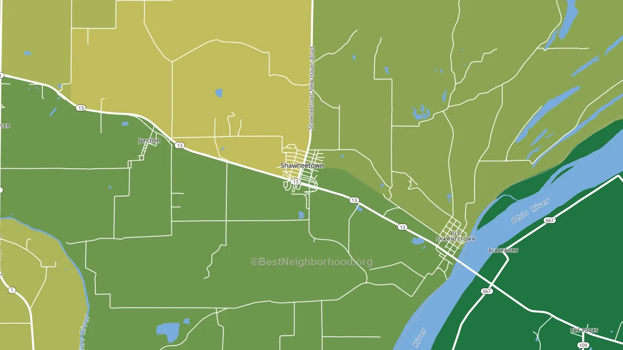 62984, IL block-group voter-turnout map