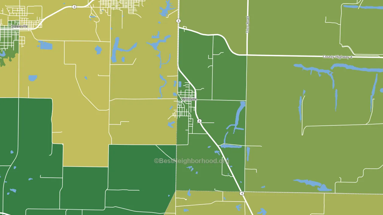 62997, IL block-group voter-turnout map