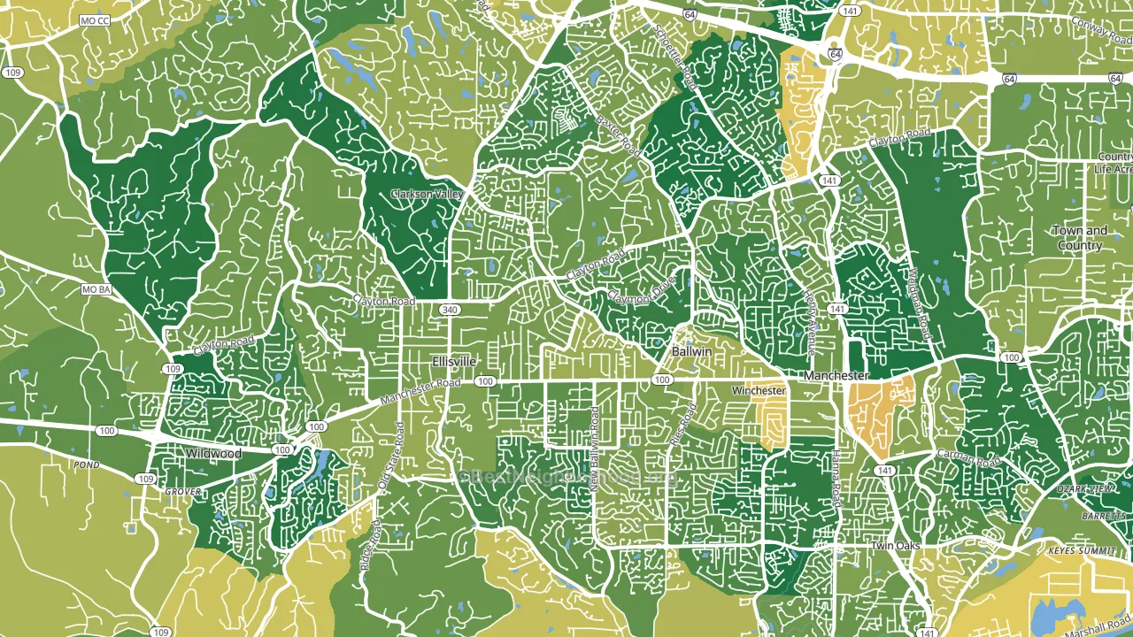 63011, MO block-group voter-turnout map