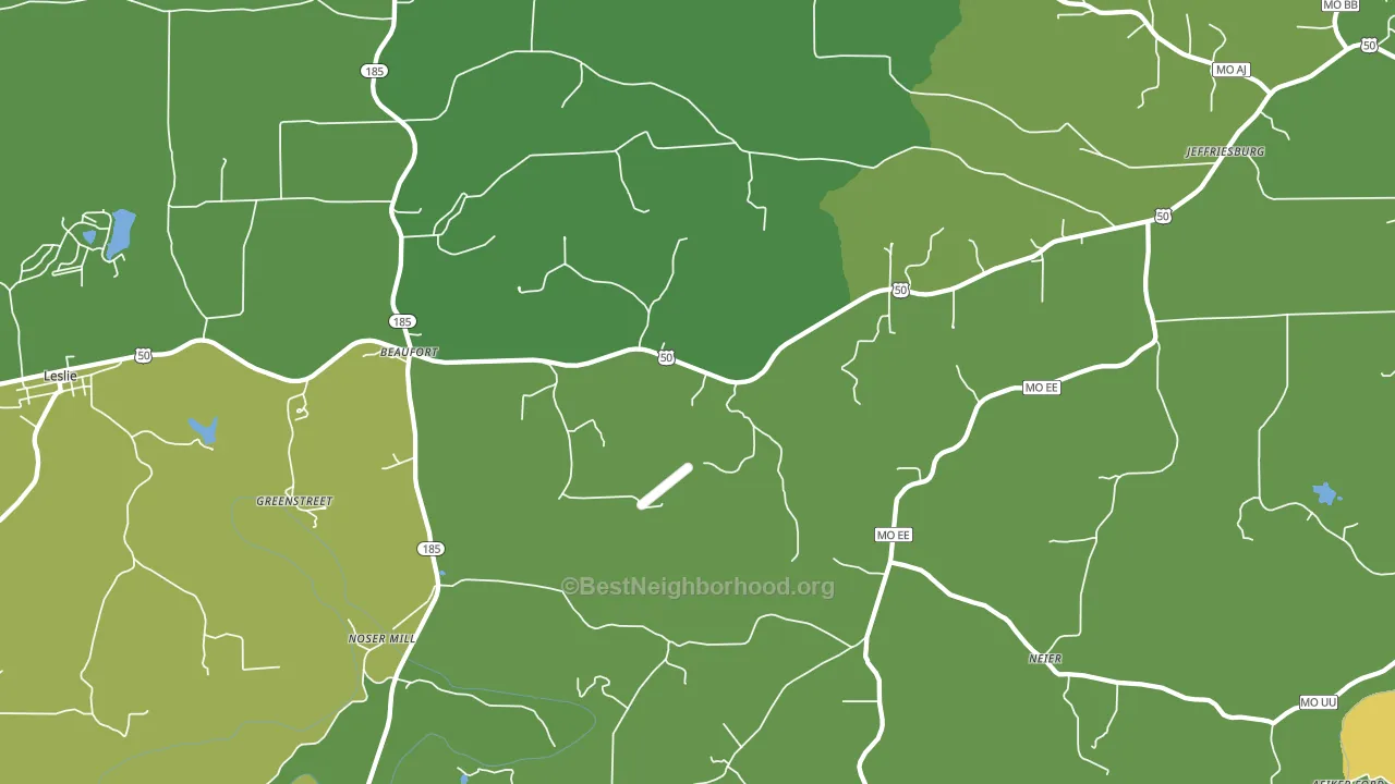 63013, MO block-group voter-turnout map