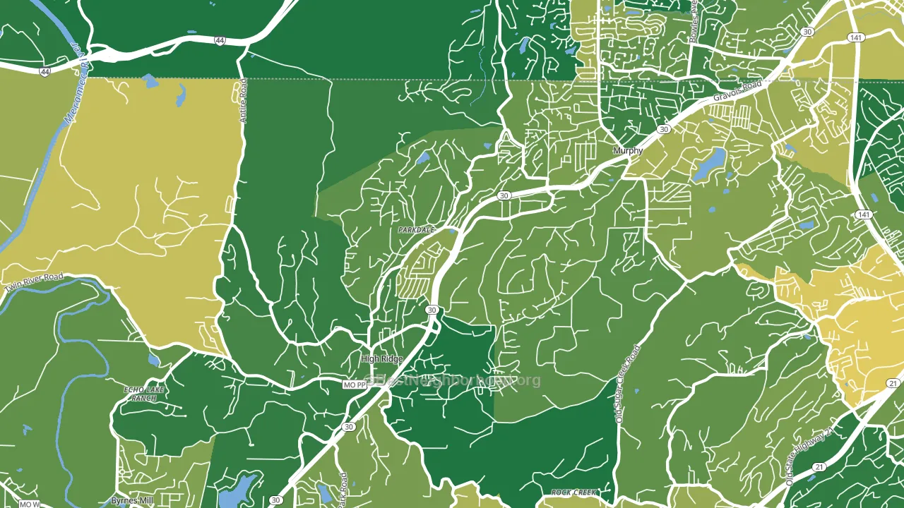 63049, MO block-group voter-turnout map