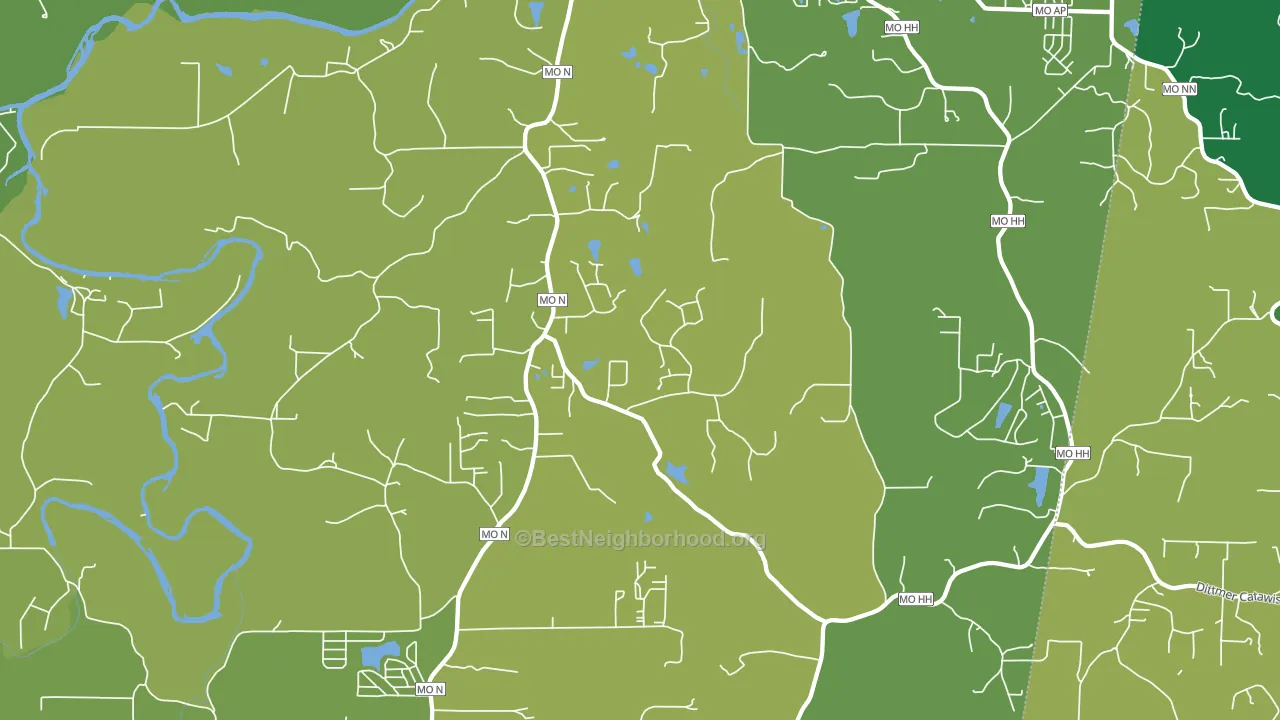63072, MO block-group voter-turnout map