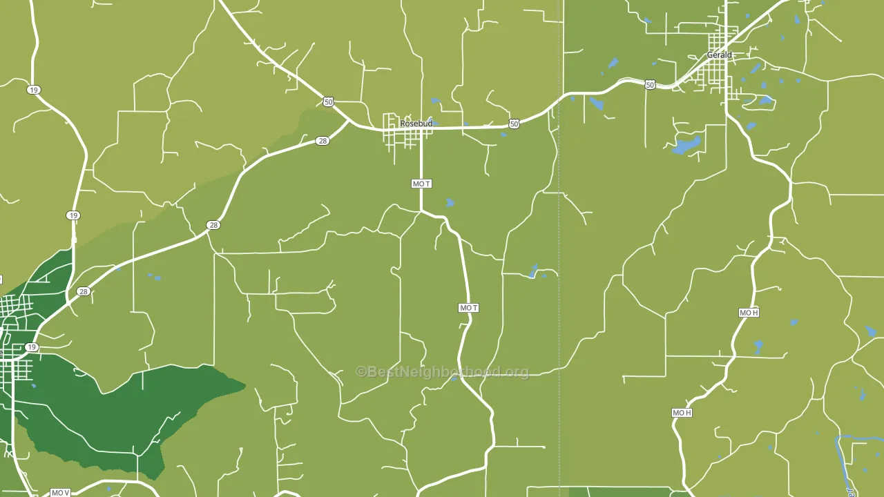 63091, MO block-group voter-turnout map