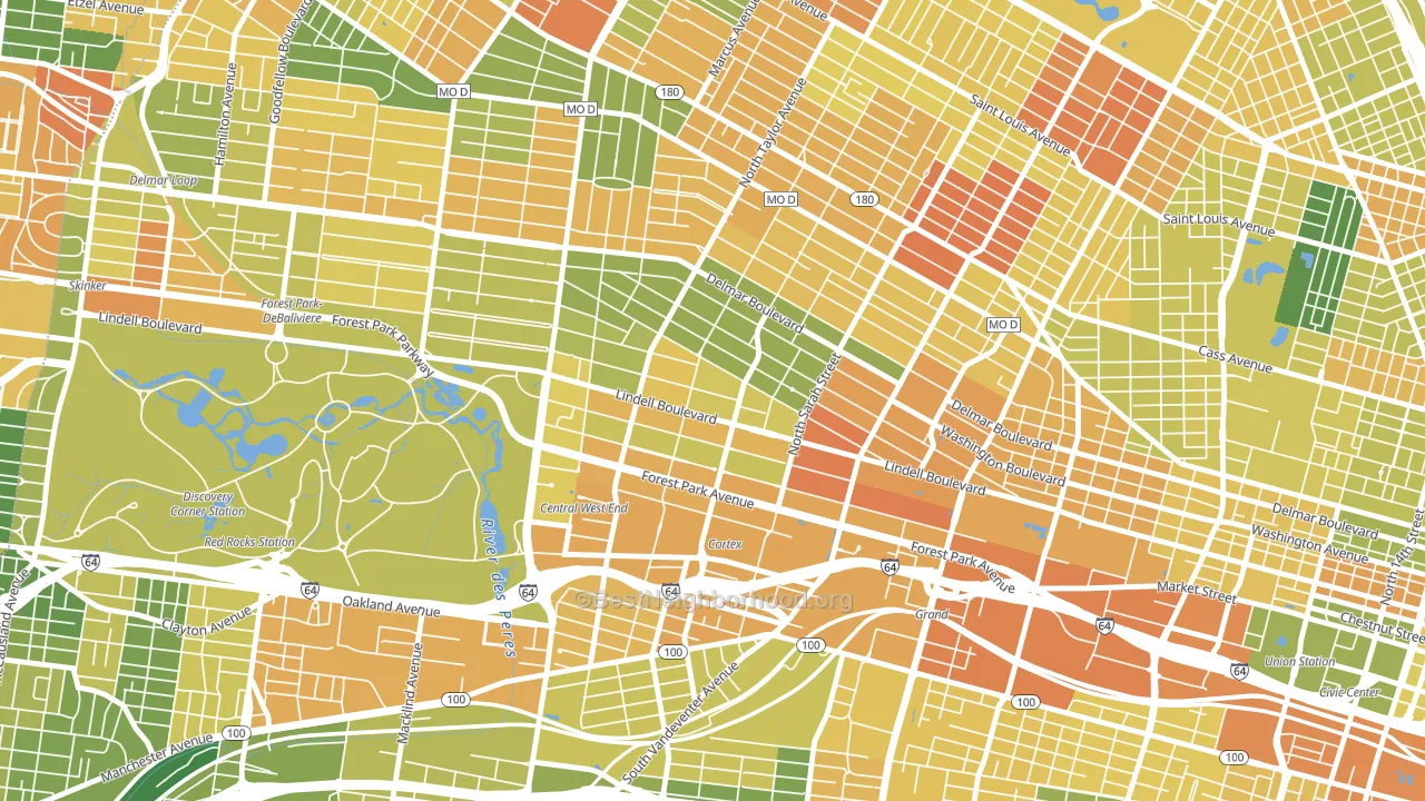 63108, MO block-group voter-turnout map