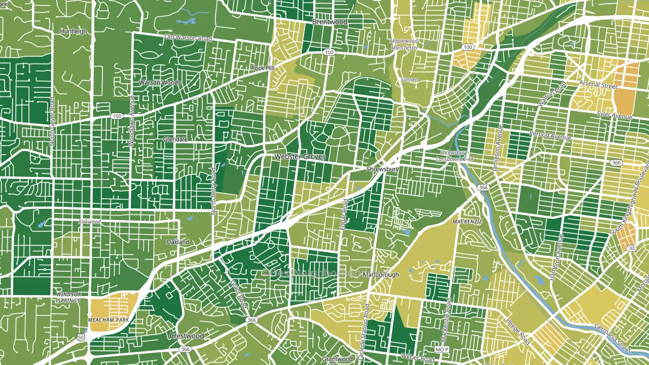 63119, MO block-group voter-turnout map