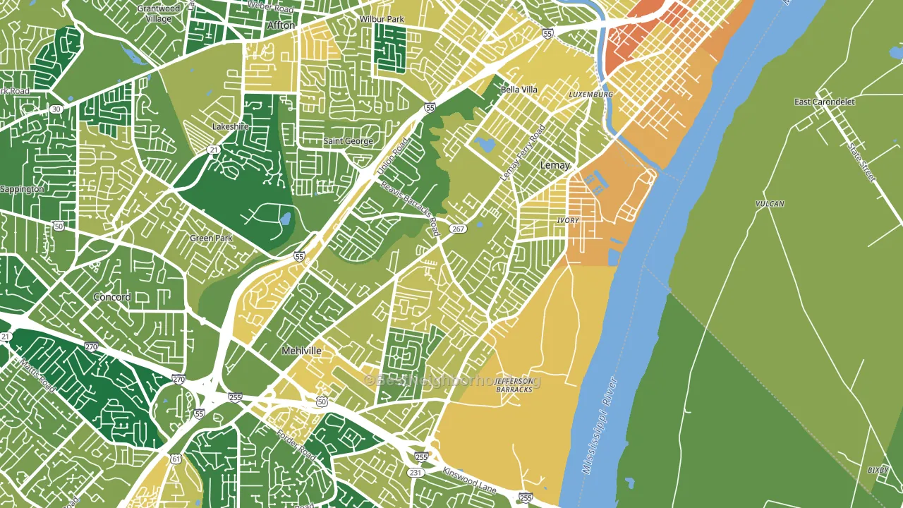 63125, MO block-group voter-turnout map