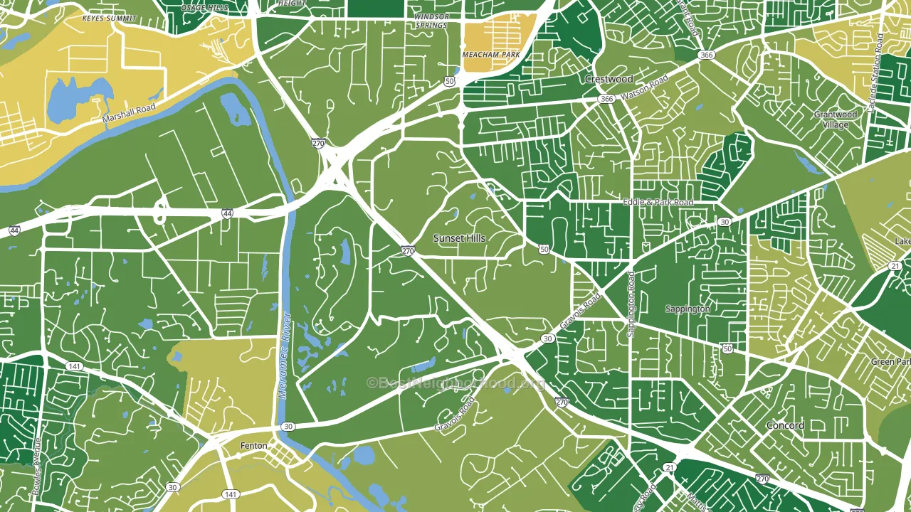 63127, MO block-group voter-turnout map