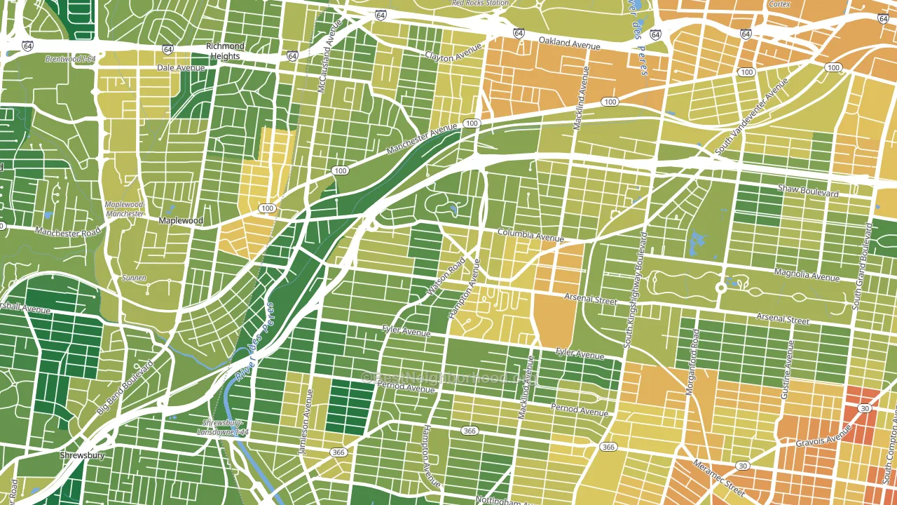 63139, MO block-group voter-turnout map