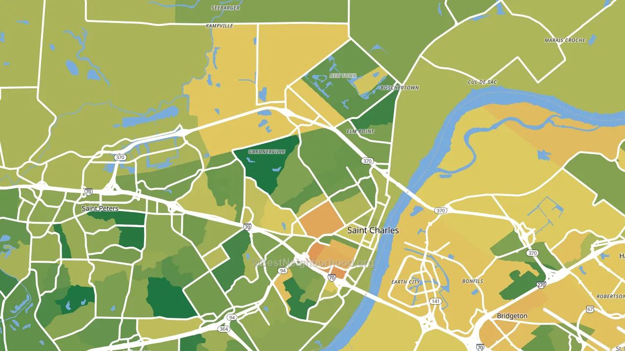 63301, MO block-group voter-turnout map
