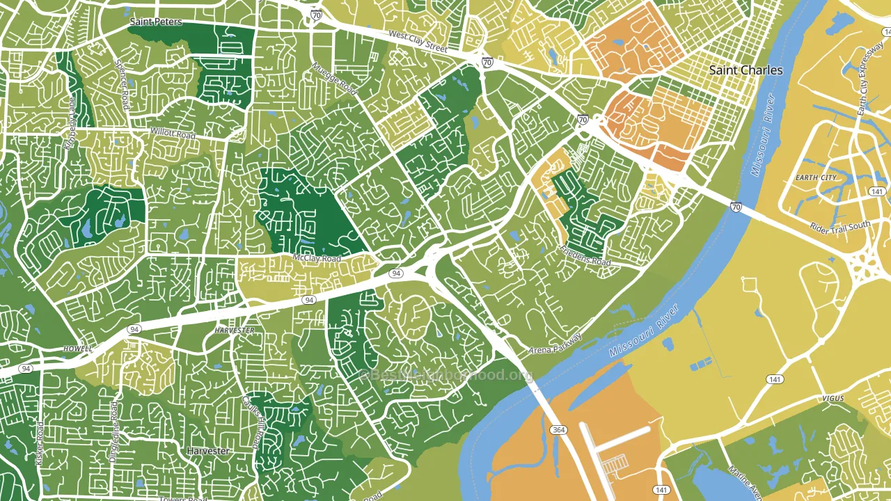 63303, MO block-group voter-turnout map