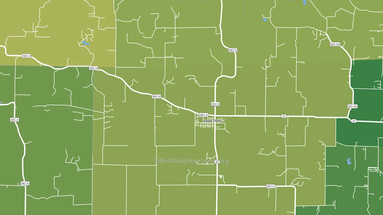 63349, MO block-group voter-turnout map