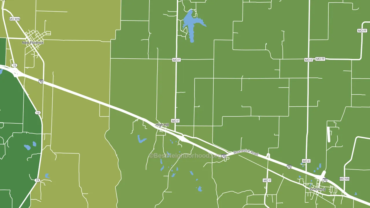 63350, MO block-group voter-turnout map