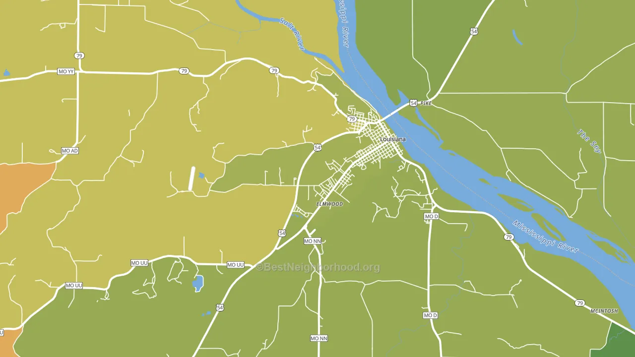 63353, MO block-group voter-turnout map