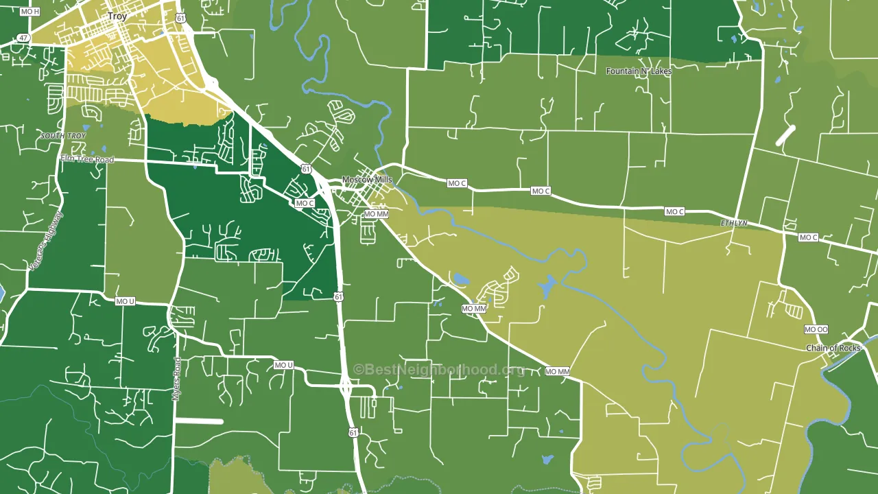 63362, MO block-group voter-turnout map