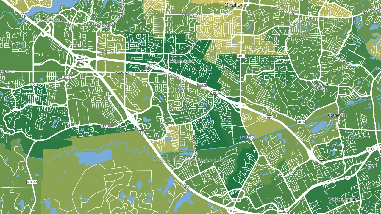 63368, MO block-group voter-turnout map