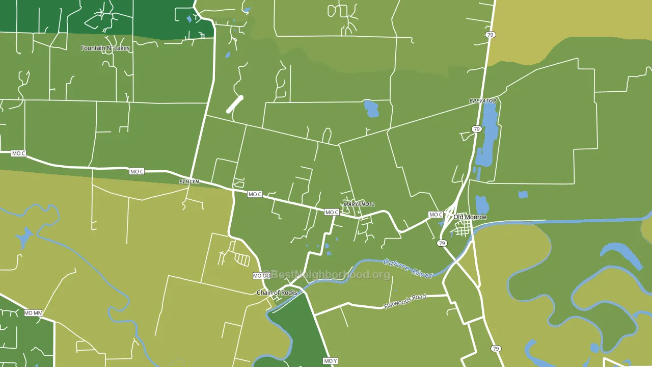 63369, MO block-group voter-turnout map