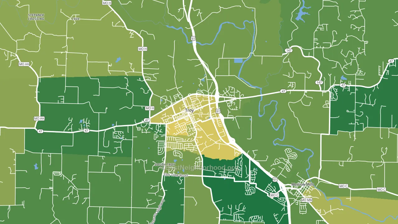 63379, MO block-group voter-turnout map