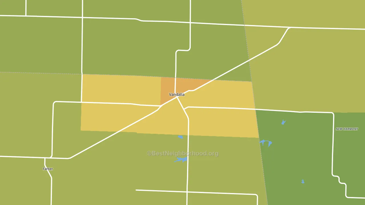 63382, MO block-group voter-turnout map