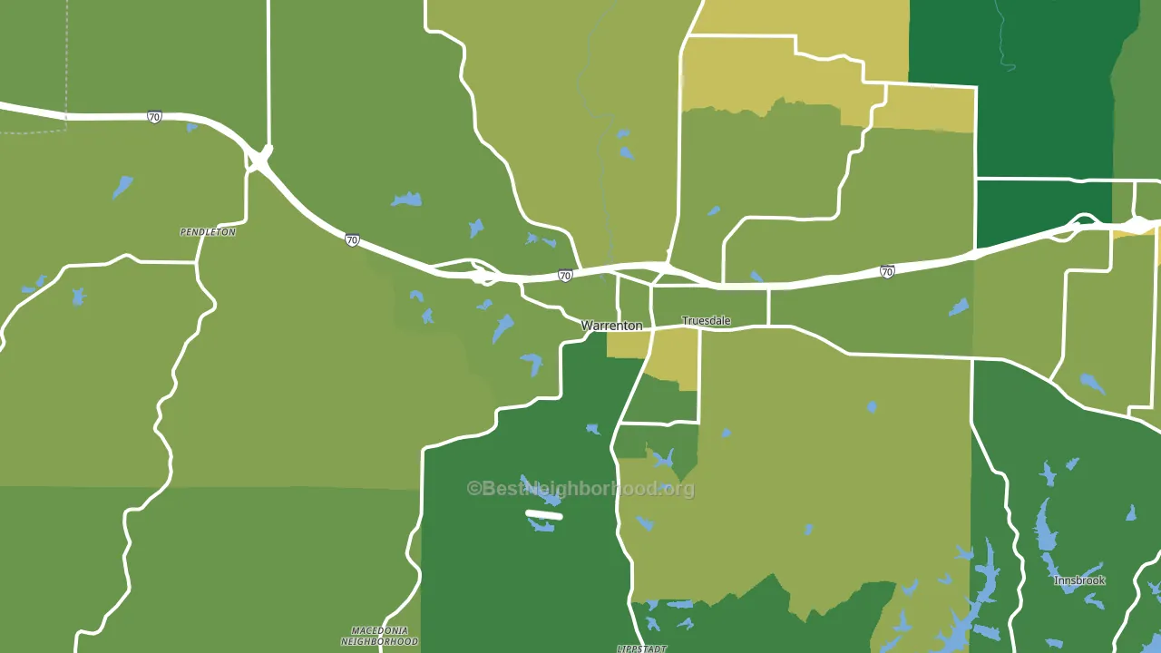 63383, MO block-group voter-turnout map