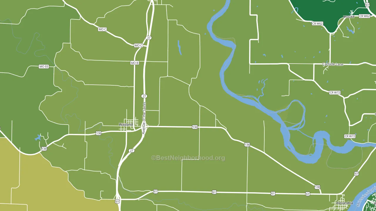 63430, MO block-group voter-turnout map