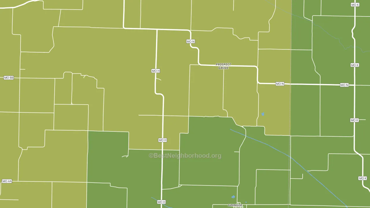 63432, MO block-group voter-turnout map