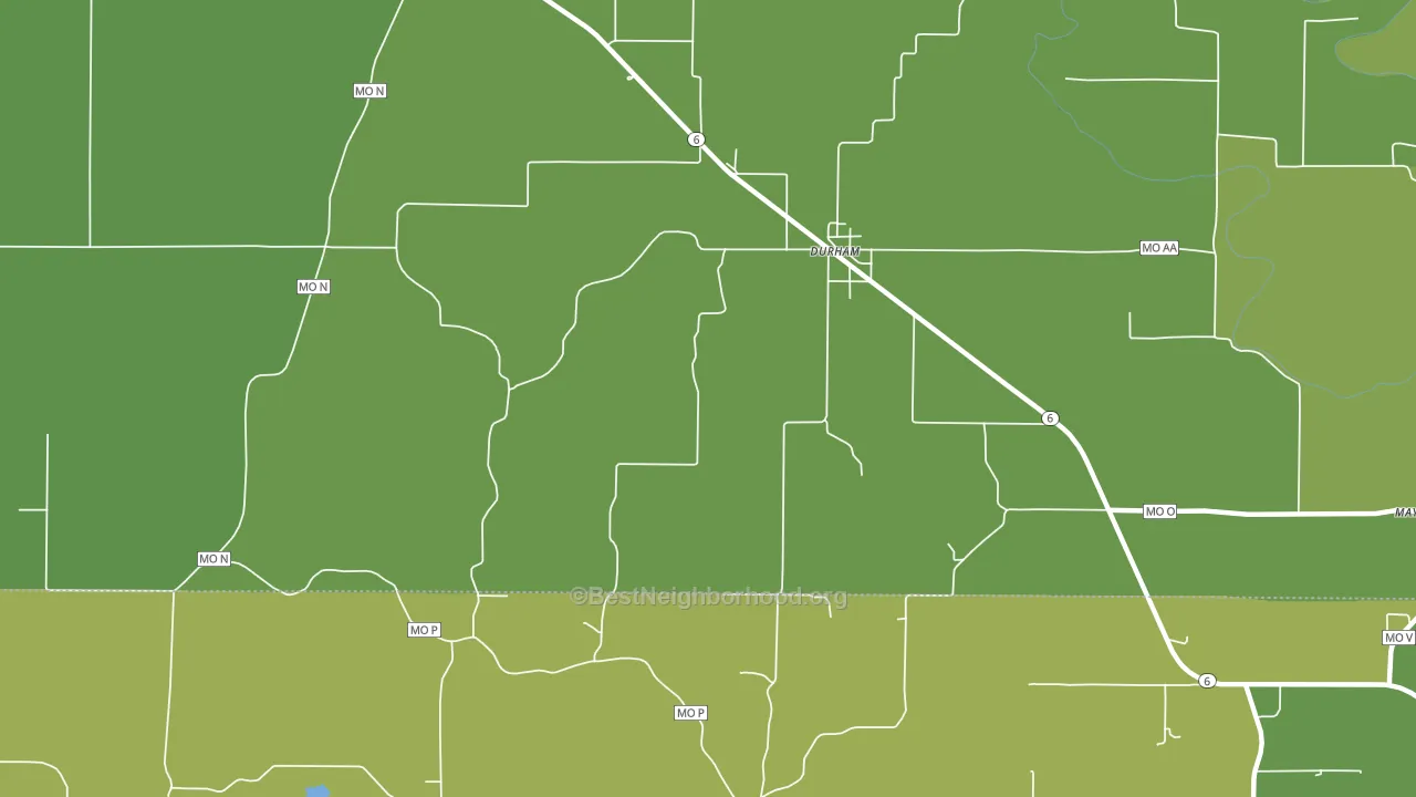 63438, MO block-group voter-turnout map