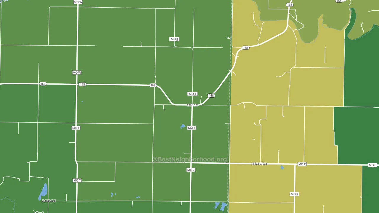 63439, MO block-group voter-turnout map