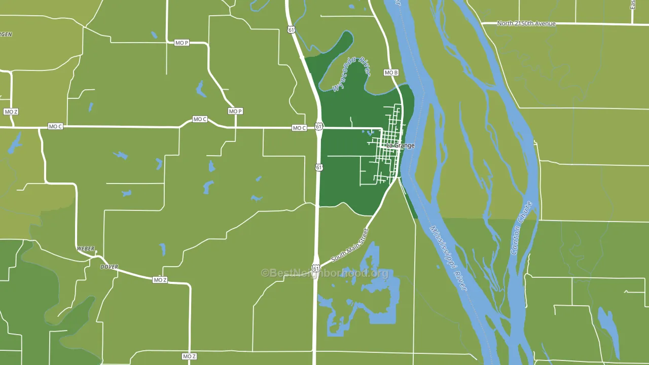 63448, MO block-group voter-turnout map