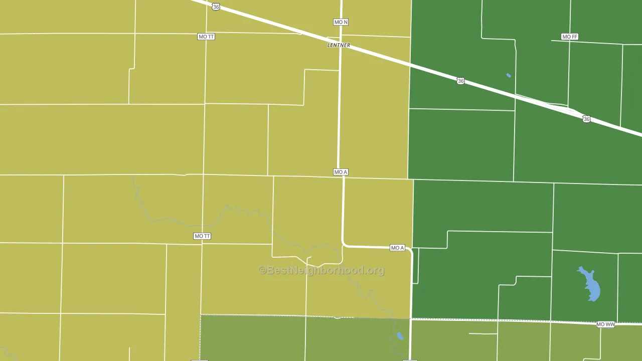 63450, MO block-group voter-turnout map