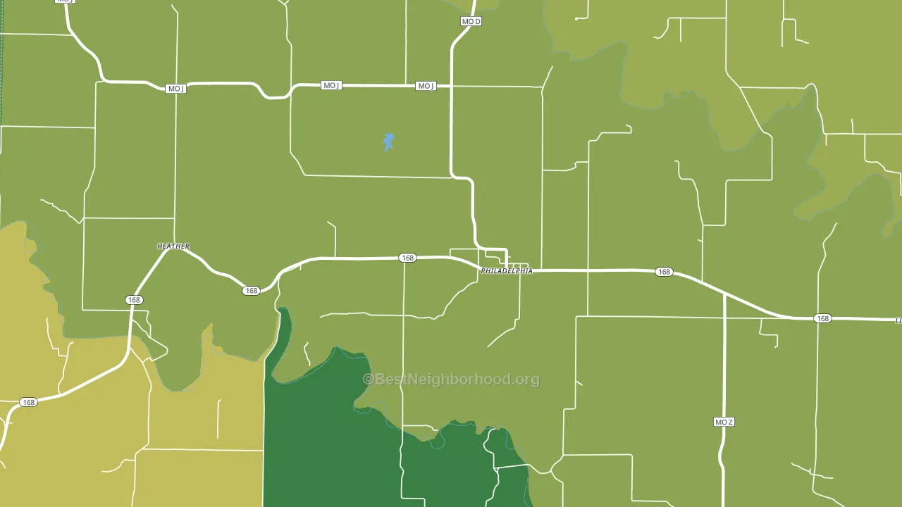 63463, MO block-group voter-turnout map
