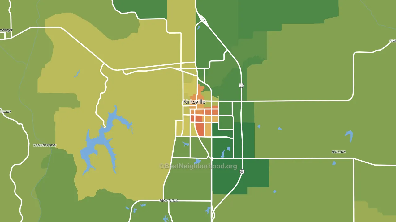 63501, MO block-group voter-turnout map