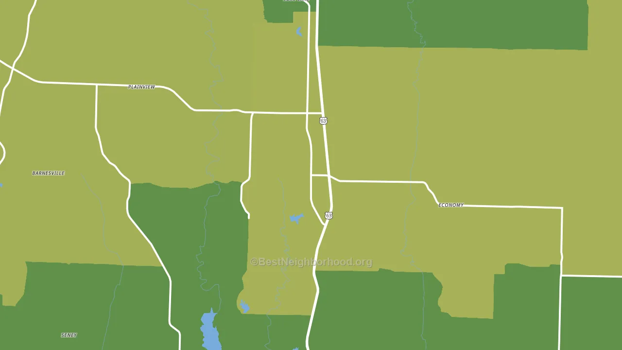 63530, MO block-group voter-turnout map