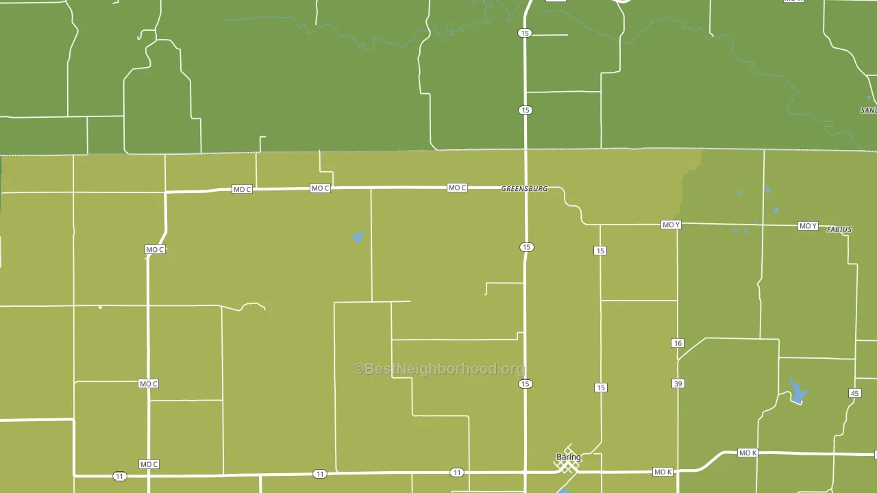 63531, MO block-group voter-turnout map