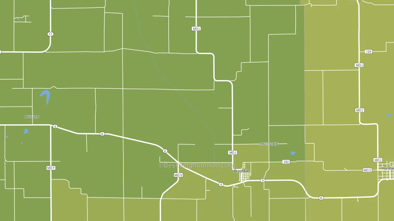 63533, MO block-group voter-turnout map