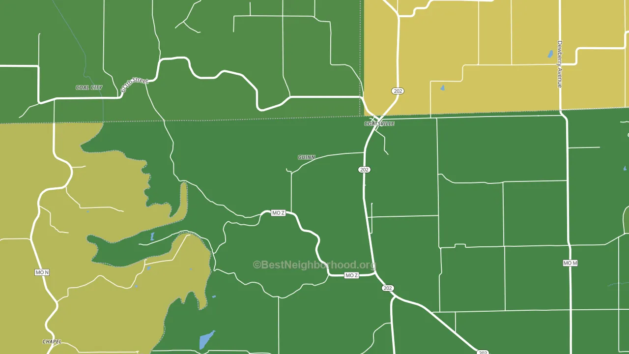 63535, MO block-group voter-turnout map