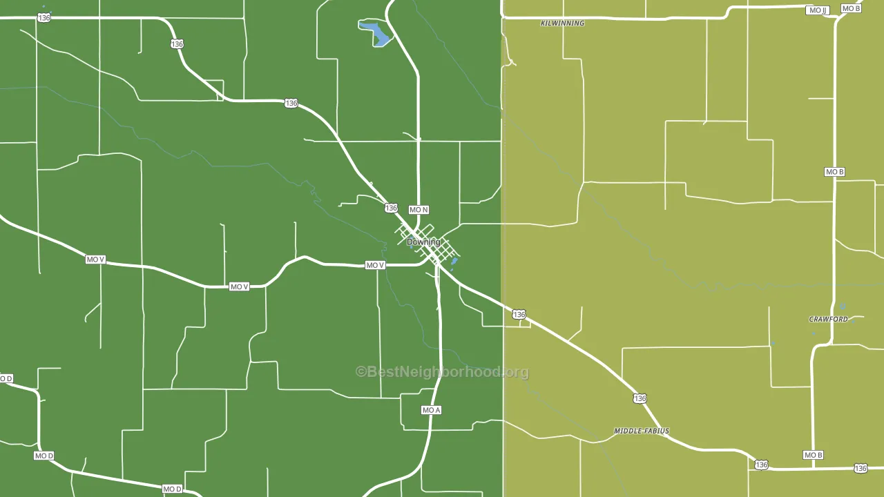 63536, MO block-group voter-turnout map