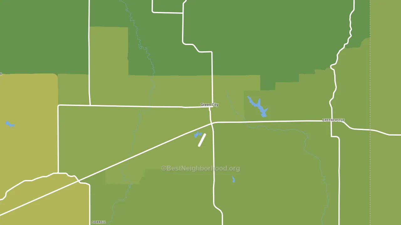 63545, MO block-group voter-turnout map