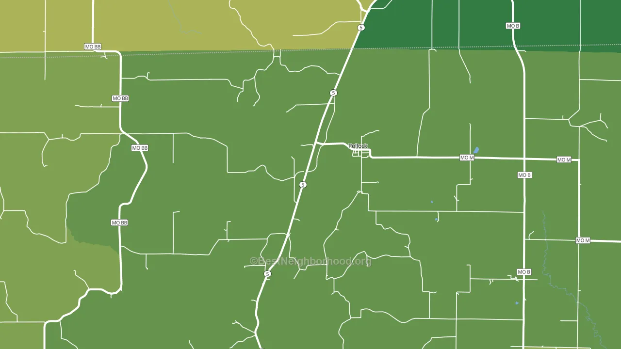 63560, MO block-group voter-turnout map