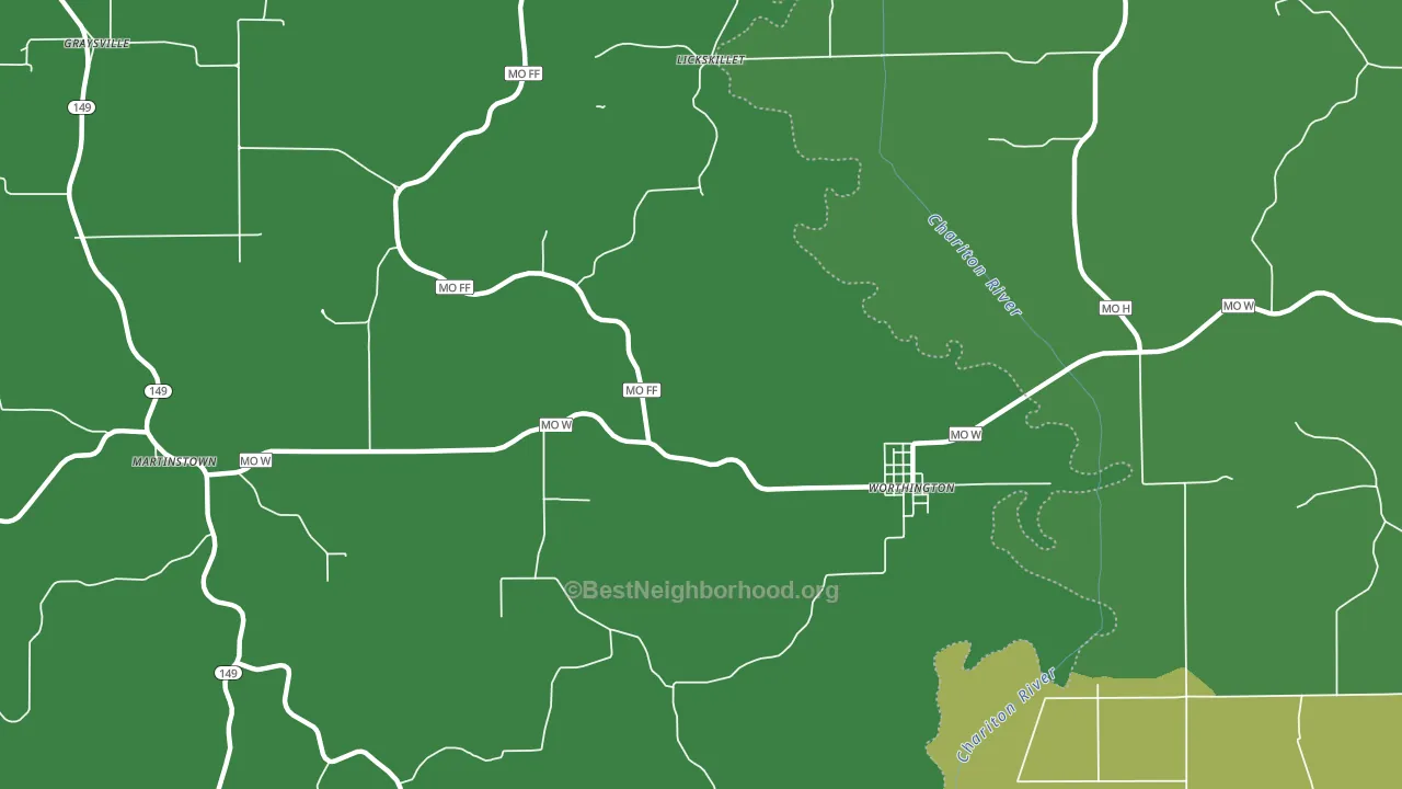 63567, MO block-group voter-turnout map