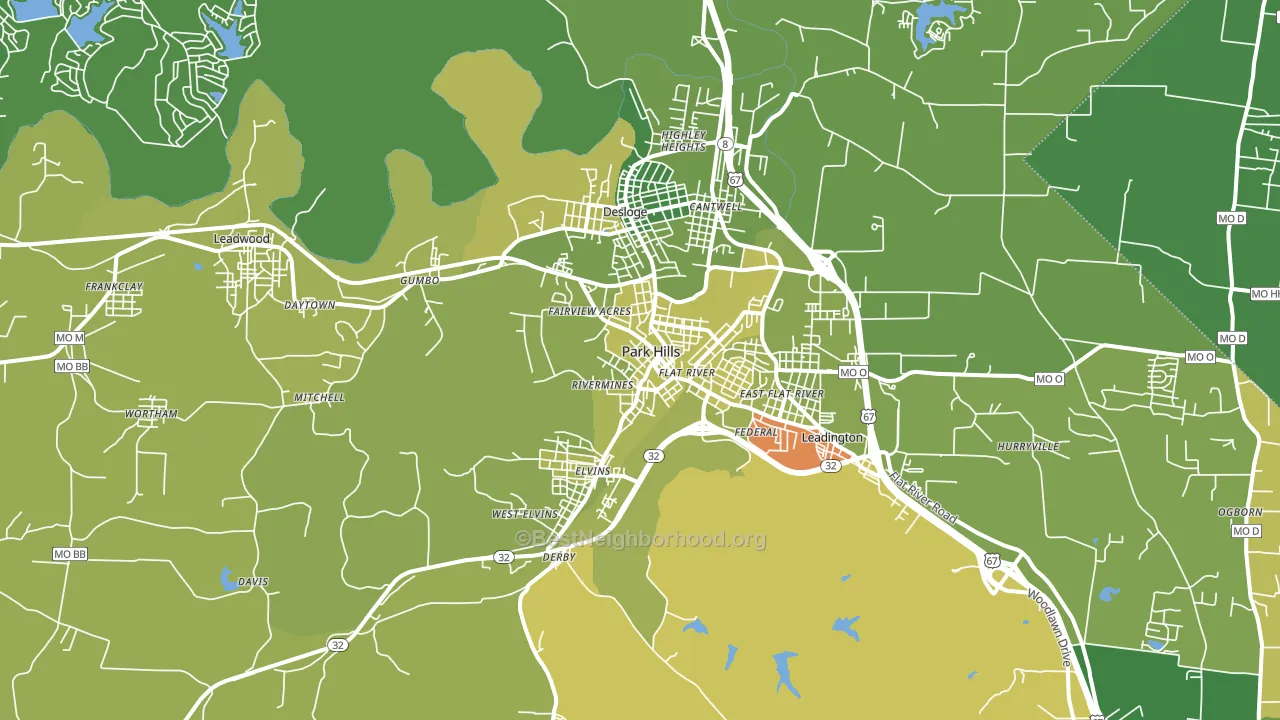 63601, MO block-group voter-turnout map