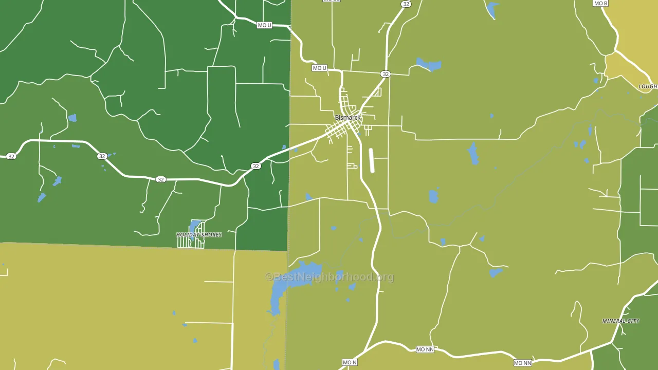 63624, MO block-group voter-turnout map