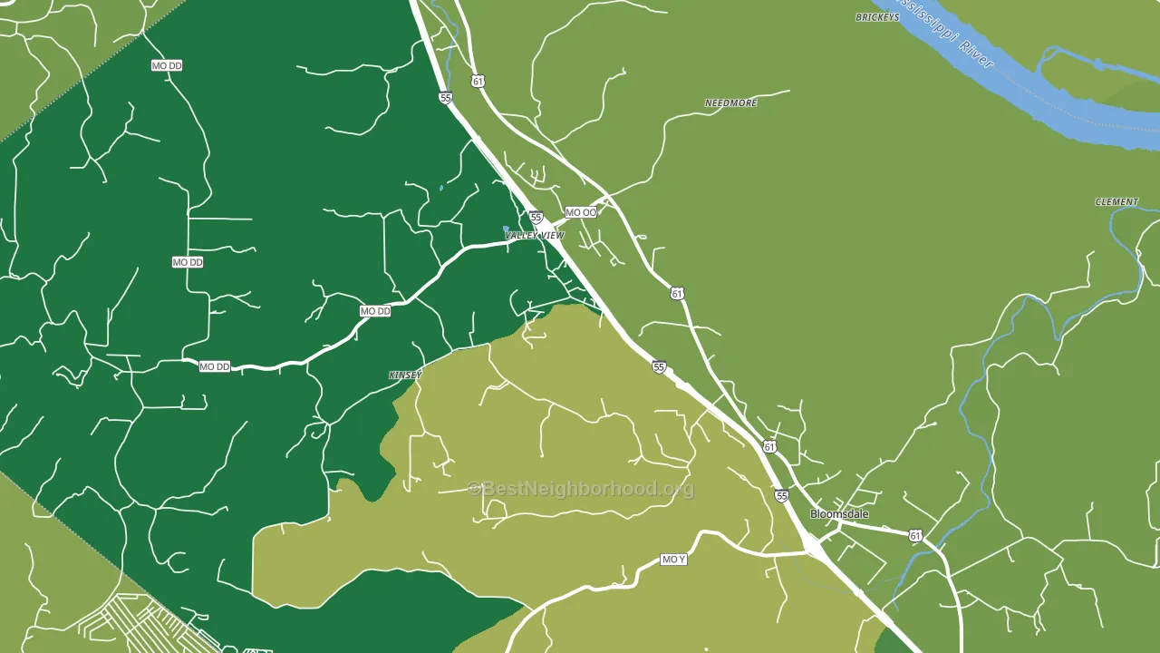63627, MO block-group voter-turnout map