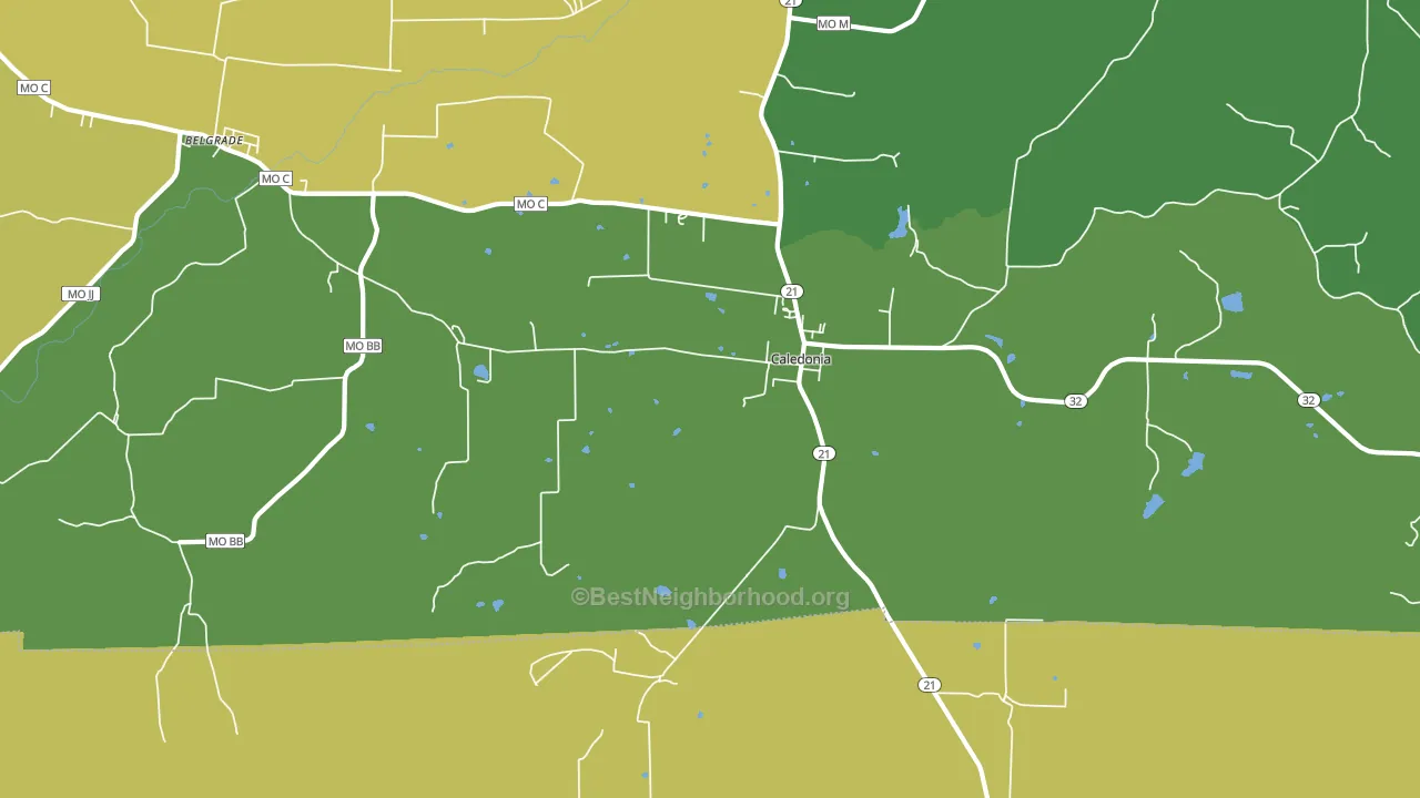 63631, MO block-group voter-turnout map