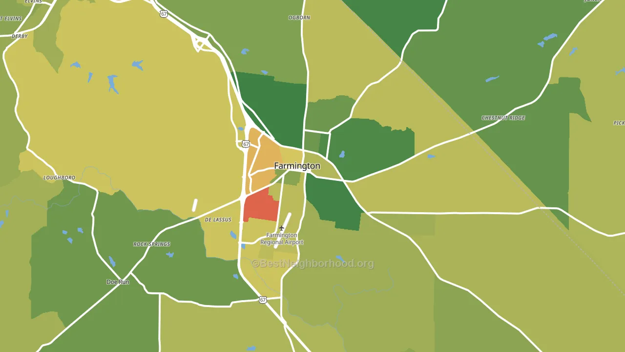 63640, MO block-group voter-turnout map