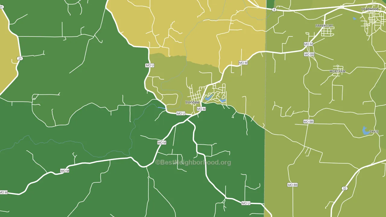 63648, MO block-group voter-turnout map