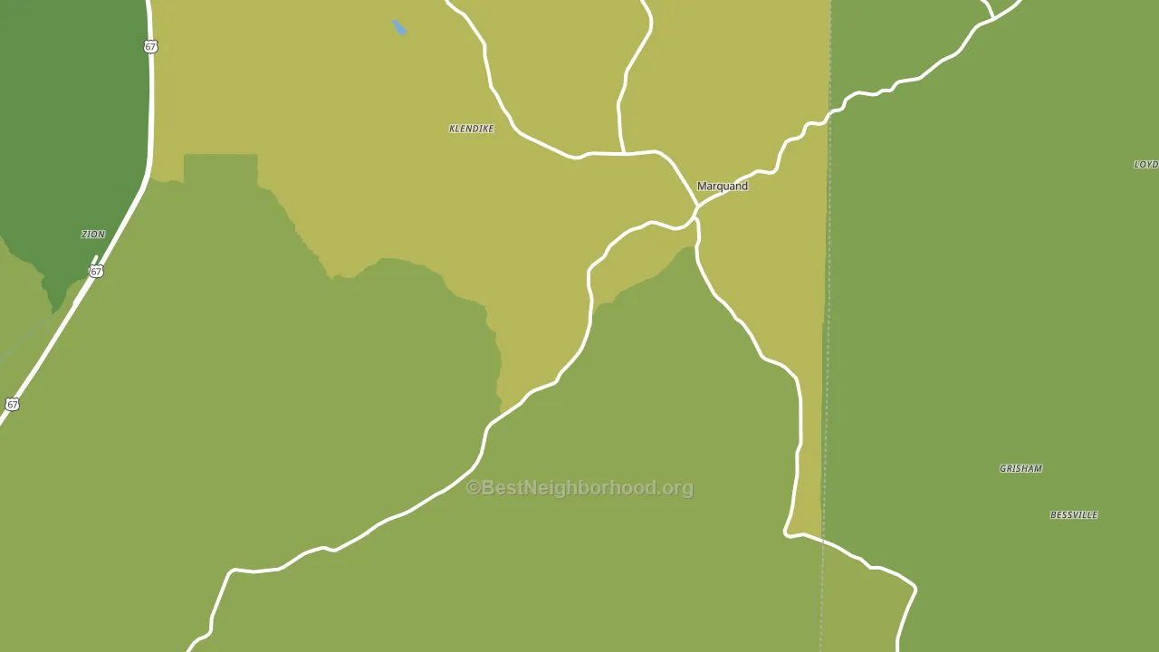 63655, MO block-group voter-turnout map